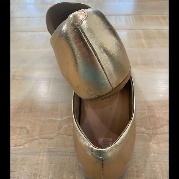 FitFlop Lena Metallic gold loader slide on shoes - Picture 11 of 15